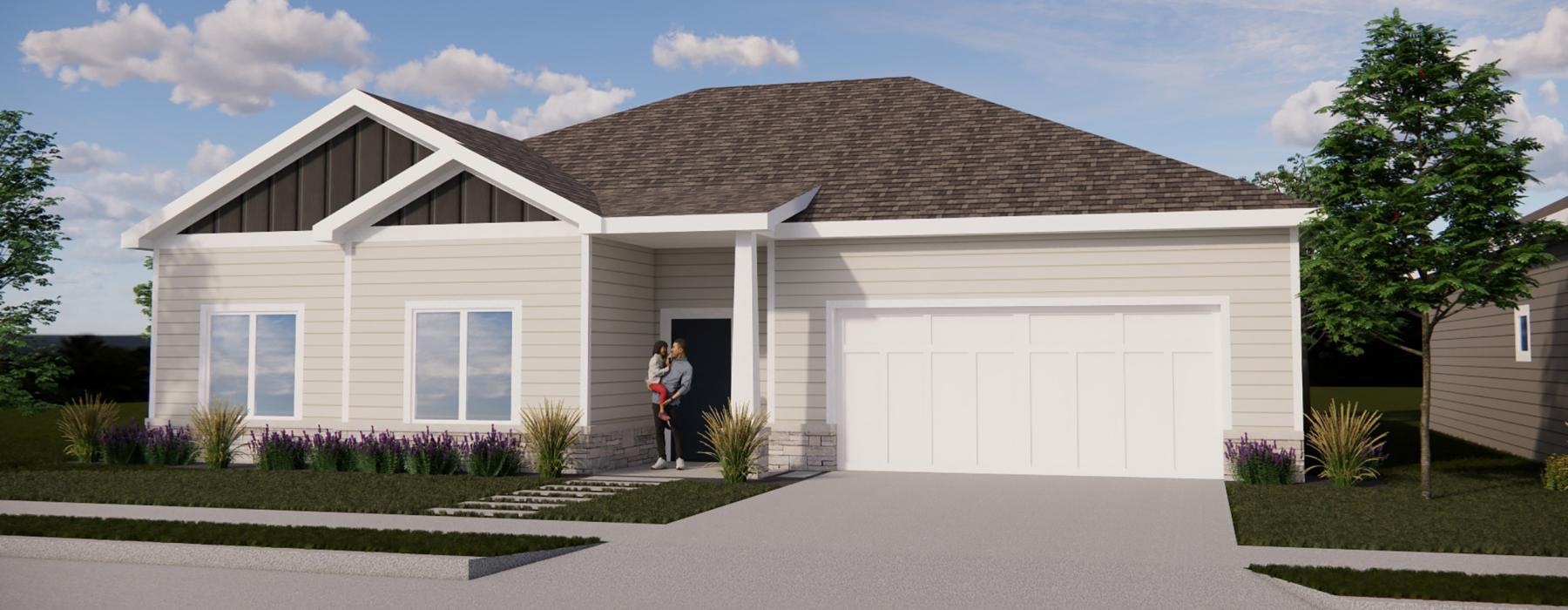 a house with a garage